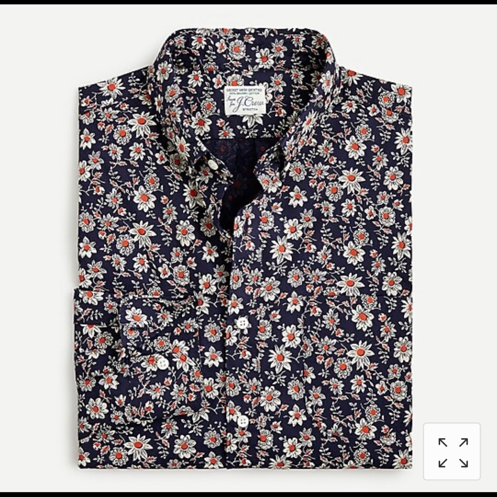 J. Crew Stretch Secret Wash cotton poplin shirt